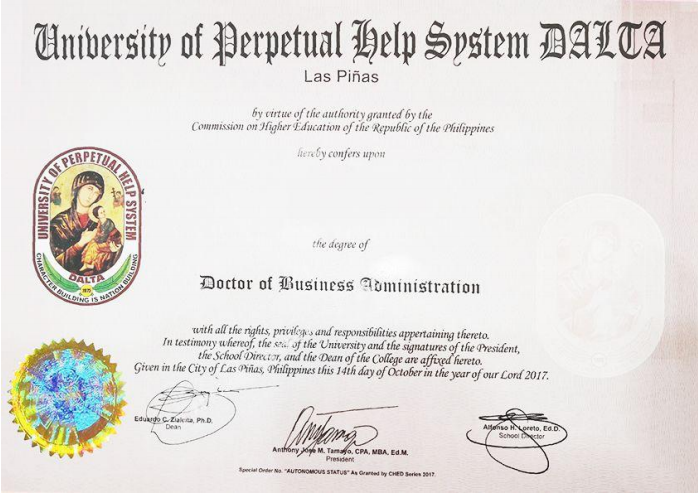 菲律宾学位班 永恒大学学位班 菲律宾MBA 菲律宾DBA